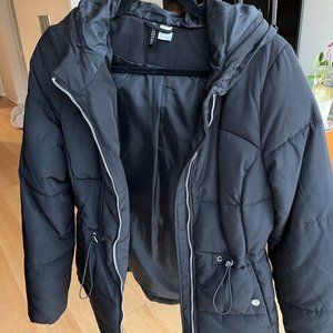 Black puffer coat